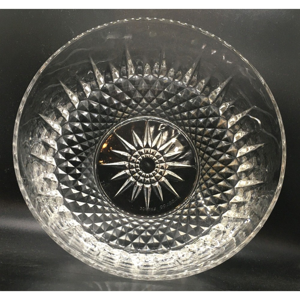 ARCOROC 8" Diamant Starburst Serving Salad Bowl Crystal Clear Glass